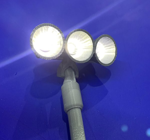 Streckenbeleuchtung 3er-LED-Strahler 12V nur Kopf