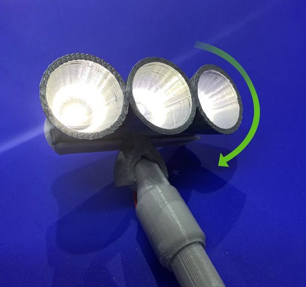 Streckenbeleuchtung 3er-LED-Strahler 12V nur Kopf
