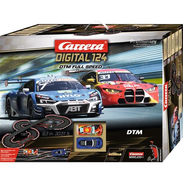 Carrera Digital 124 Autorennbahn DTM Full Speed Set / Grundpackung 23633